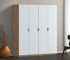 Для одежды, Шкаф четырехдверный Макс 2000 мм, вариант №4 (ЛДСП, корпус дуб вотан)