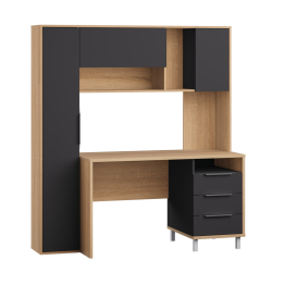 Стол рабочий Комфорт 12.95, дуб сонома, темно-серый