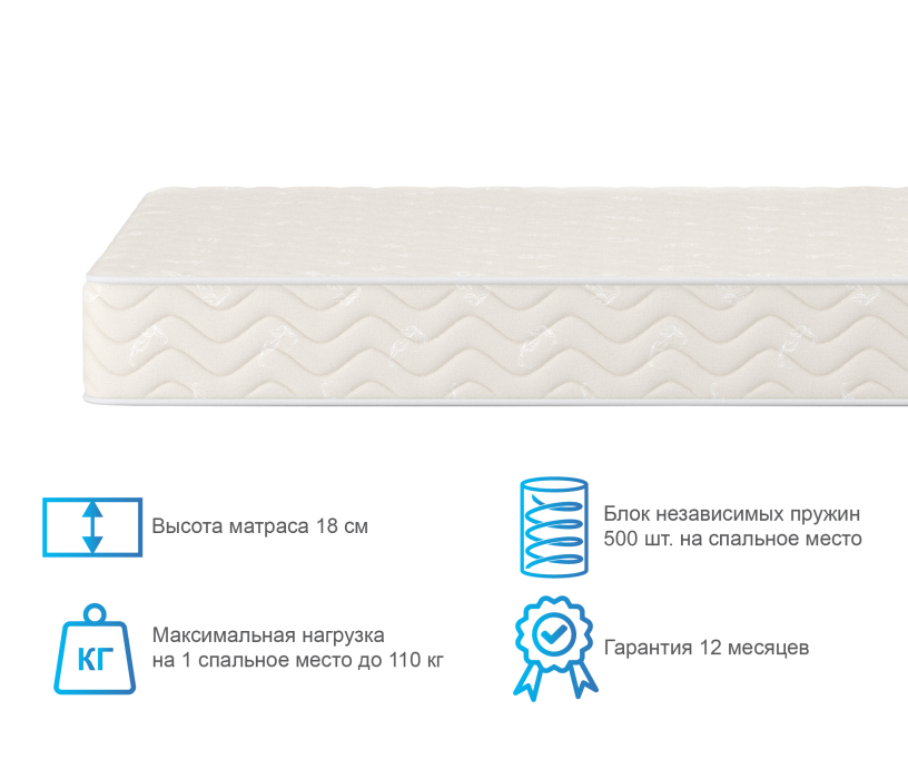 800 x 2000, Матрас Орматек Холидей 80х200
