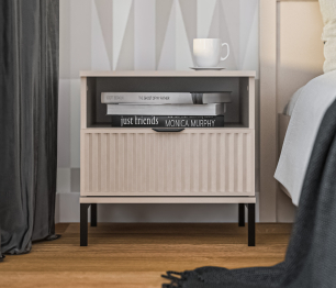 Тумба прикроватная Турин СБ-3575 Кашемир серый/МДФ Кашемир