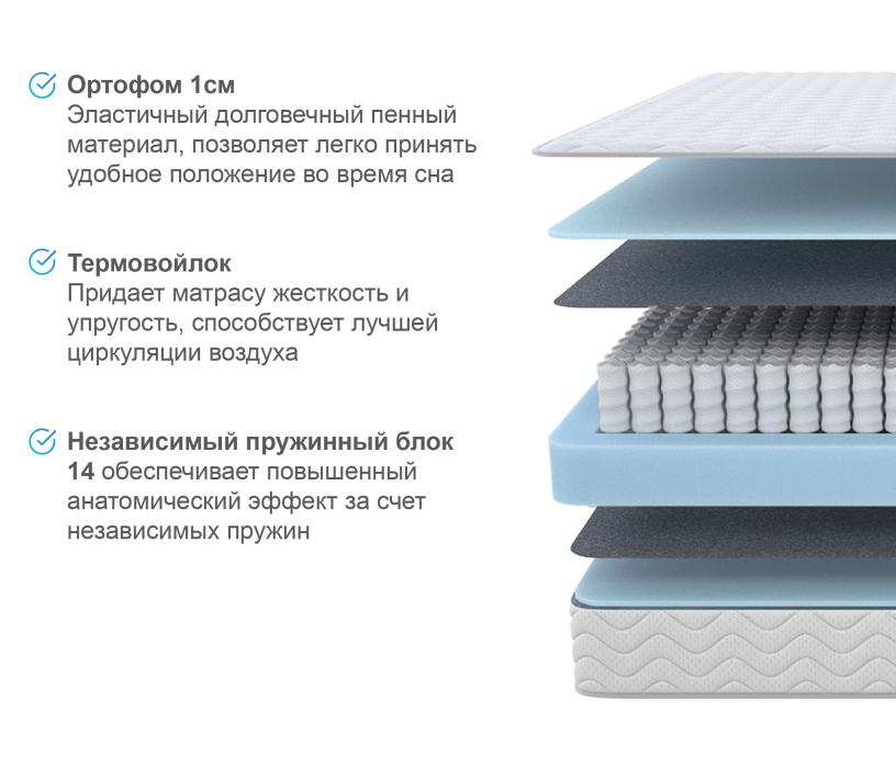 Другие размеры, Матрас Орматек Идеал 70*190