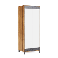 Для одежды, Шкаф двухдверный Гринвич мод. 8, авелано, белый, темно-серый