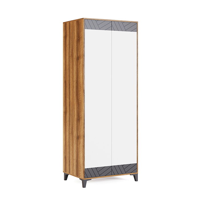 Для одежды, Шкаф двухдверный Гринвич мод. 8, авелано, белый, темно-серый