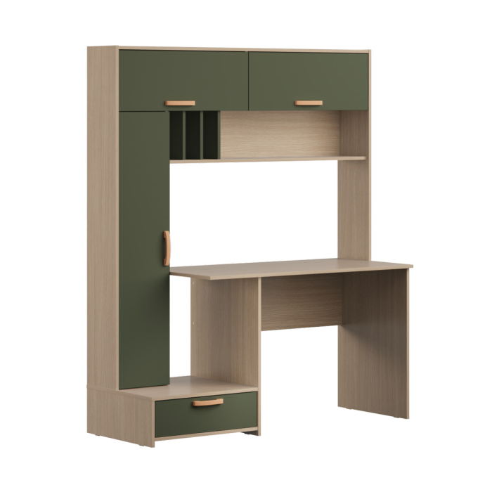 Прямые компьютерные столы, Стол письменный Лайт 03.243 Н, плэйн, дымчатый зеленый