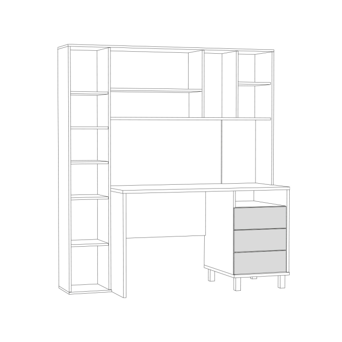 Прямые компьютерные столы, Стол рабочий Комфорт 12.95, дуб сонома, белый шагрень