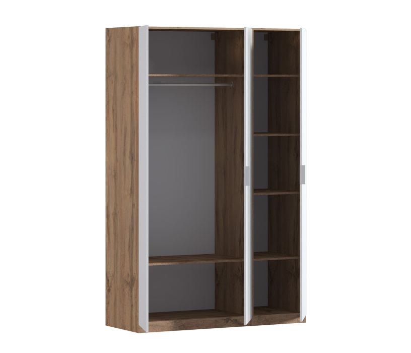 Для одежды, Шкаф трехдверный Макс 1500 мм, вариант №1 (ЛДСП, корпус дуб вотан)