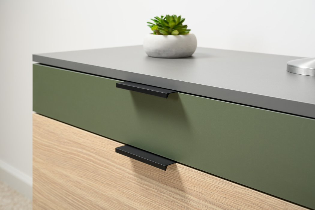 Детские комоды, Комод Марвэл 16.234.03, темно-серый, плэйн, дымчатый зеленый
