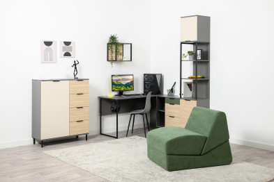 Стеллаж Марвэл 16.426, темно-серый, сатин, плэйн