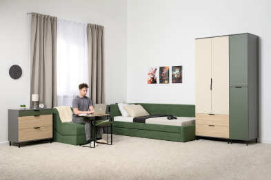 Шкаф Марвэл 16.317.02, темно-серый, сатин, плэйн