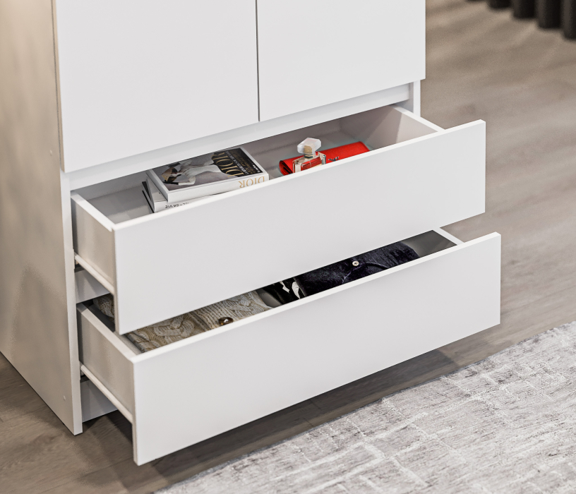 Шкафы распашные, Шкаф 2 дверный с ящиками Леон СБ-3362