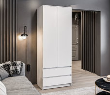 Шкафы распашные, Шкаф 2 дверный с ящиками Леон СБ-3362