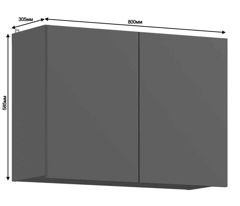 Леон, Леон шкаф навесной 2 дв 80х59 см