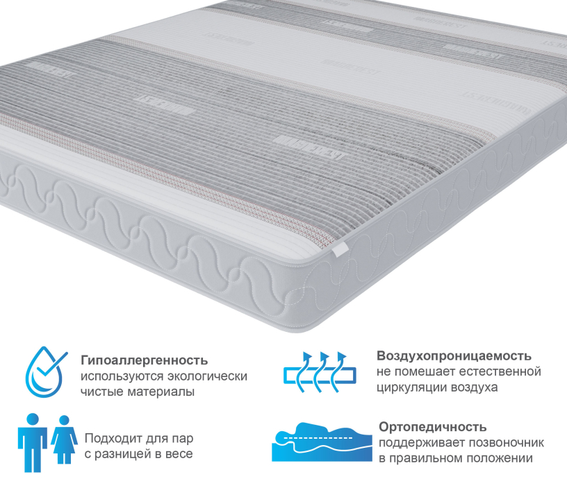 900 x 2000, Матрас Тропикана-Агама в чехле Magnetic 900х2000