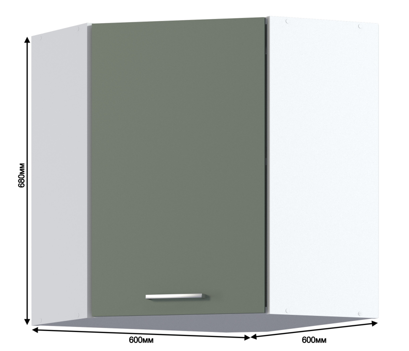 Оливер, Оливер шкаф угловой 1 дв 60х68 см