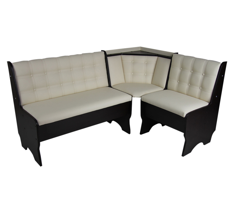 Кухонные уголки, Угловая скамья Алёнка-17/1 венге темный/Терра 101,1 категория