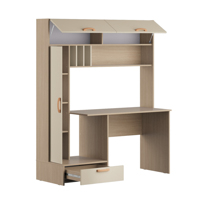 Прямые компьютерные столы, Стол письменный Лайт 03.243 Н, плэйн, сатин