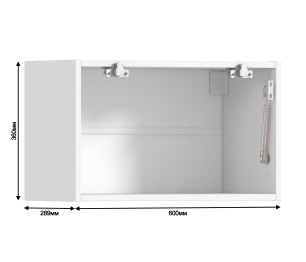 Регина корпус для шкафа навесного горизонтального 1 дв 60х36 см