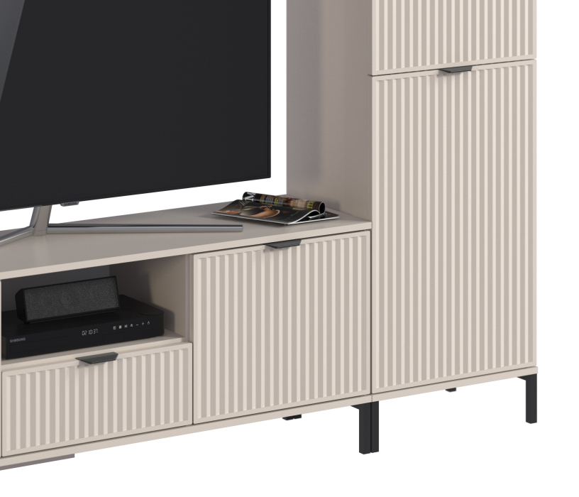 Стенки для гостиной, Набор для гостиной Турин Кашемир серый/МДФ Кашемир