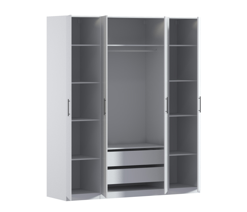 Для одежды, Шкаф четырехдверный Макс 2000 мм, вариант №1 (ЛДСП)