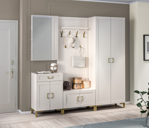 Прихожая Ассоль Кашемир серый/МДФ Кашемир