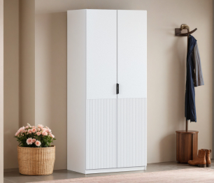 Шкаф двухдверный Макс 1000 мм, вариант №4 (ЛДСП/МДФ)