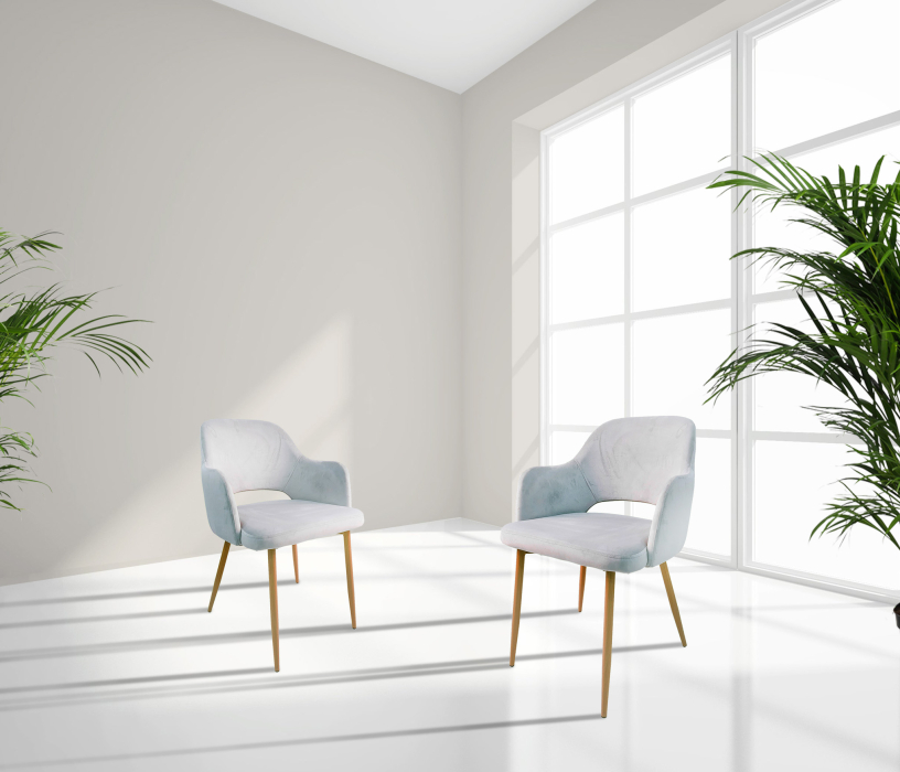 Стулья, Стул Konor металл под дерево/ткань (BOX-2)