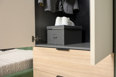 Шкаф Марвэл 16.317.02, темно-серый, сатин, плэйн