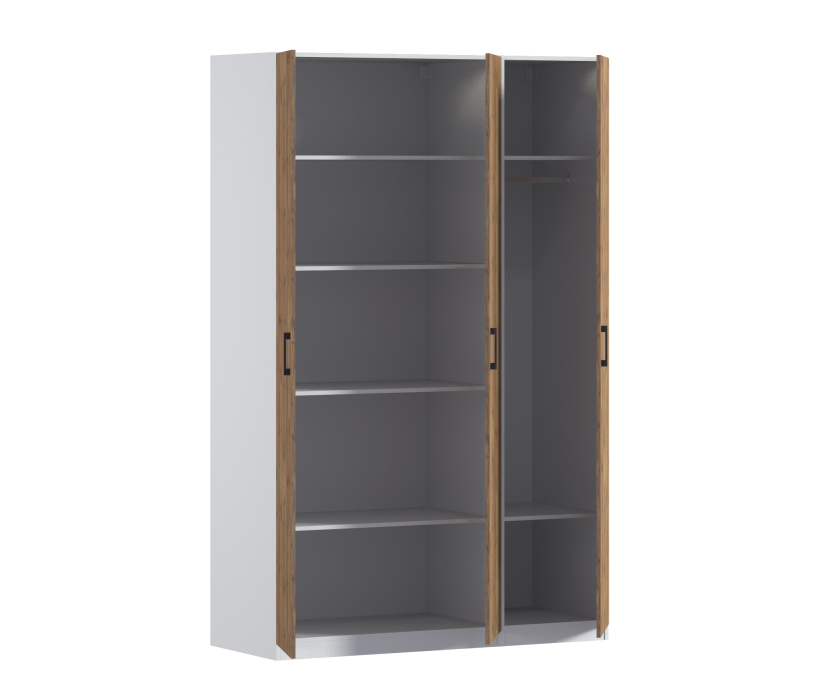 Для одежды, Шкаф трехдверный Макс 1500 мм, вариант №3 (ЛДСП)