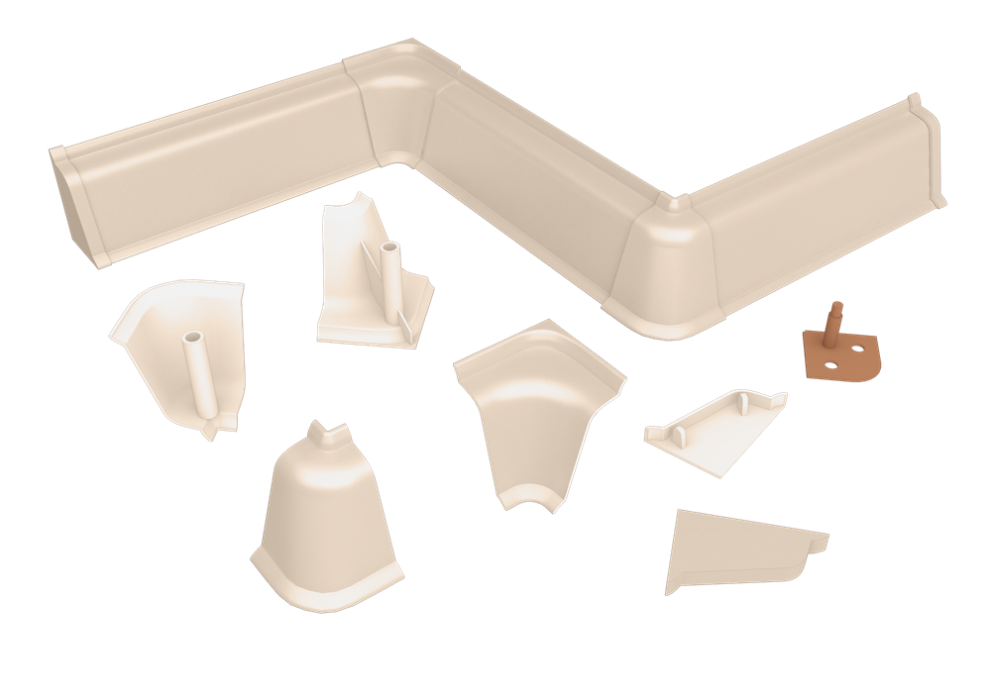 Аксессуары для кухни, Комплект аксессуаров LB 37 тростник 338 (для плинтуса 18, 6015 LB 38 Дуб Сонома)