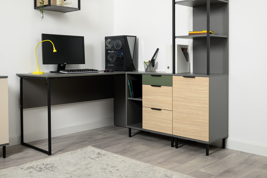 Детские тумбы, Тумба Марвэл 16.160, темно-серый, плэйн, дымчатый зеленый