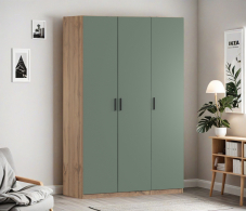 Для одежды, Шкаф трехдверный Макс 1500 мм, вариант №1 (ЛДСП, корпус дуб вотан)